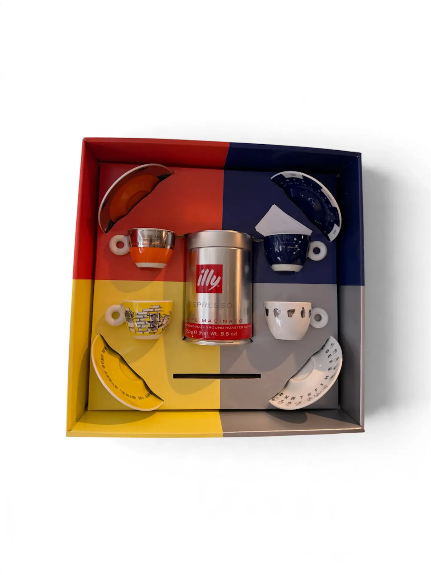 Fondazione Pistoletto Gift Box : 4 espresso cups + 1 bl illy