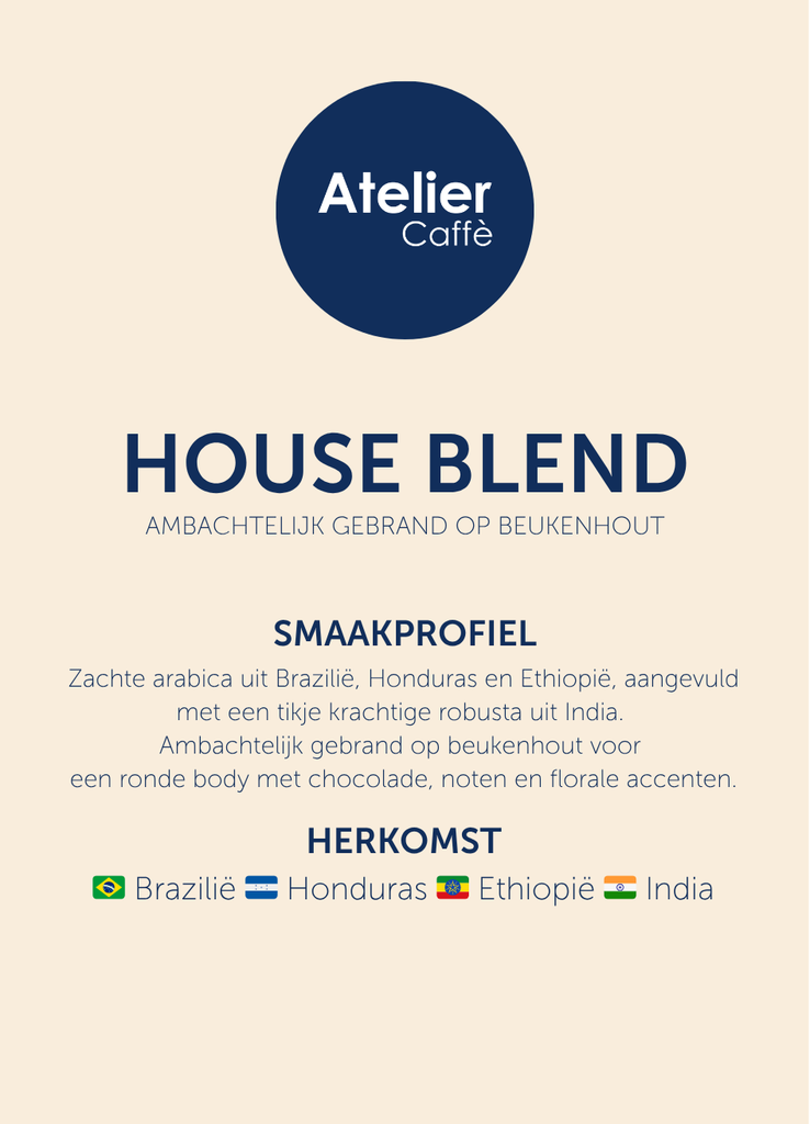 Atelier Caffè koffiebonen House Blend 1kg