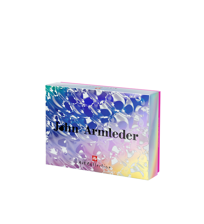 John Armleder: 4 cappuccino kop en schotel - 2025