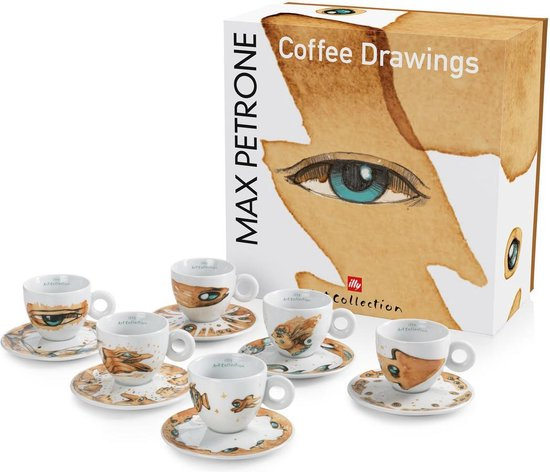 Max Petrone 6 cappuccino kop en schotel