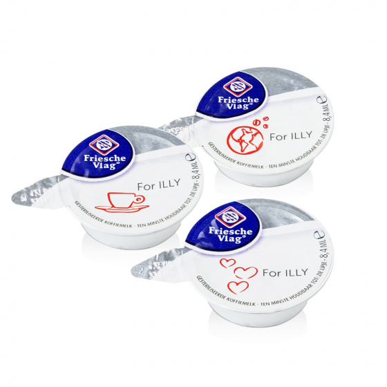[NMC90] Friesche Vlag melkcups met illy logo 200 stuks