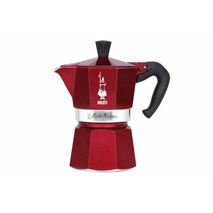 Bialetti Moka Express 6 tassen deco glamour rood 